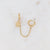 Lume White Chain Hoops
