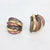 Stainless steel oorbellen van goud en bruin