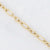 Gouden stainless steel schakelarmband met ovale schakels en verstelbare lengte.