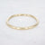 Gouden stainless steel bangle met geborstelde afwerking, medium dikte.