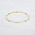 Gouden stainless steel bangle met geborstelde afwerking, small formaat.