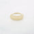 Gouden stainless steel ring met geribbelde structuur en verstelbare maat.
