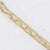 Gouden stainless steel layered armband met drie verschillende schakels en verstelbare lengte.