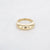Gouden stainless steel bandring met afgeronde vorm en glanzende afwerking, small model.