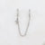 Cross White Chain Earring SVR