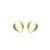 Hammered Asymmetrical Earrings – Gold Plated