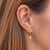 Starry Zirconia Stud in oor